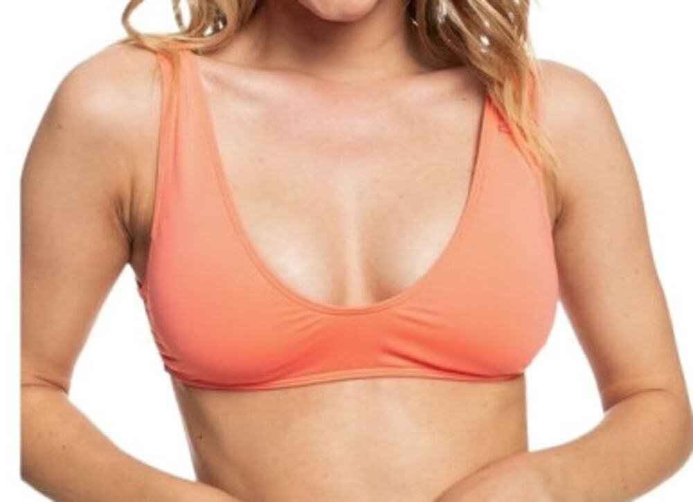 Roxy Beach Classics Elong Triangle Bikini Top, Coral, NWT, XL